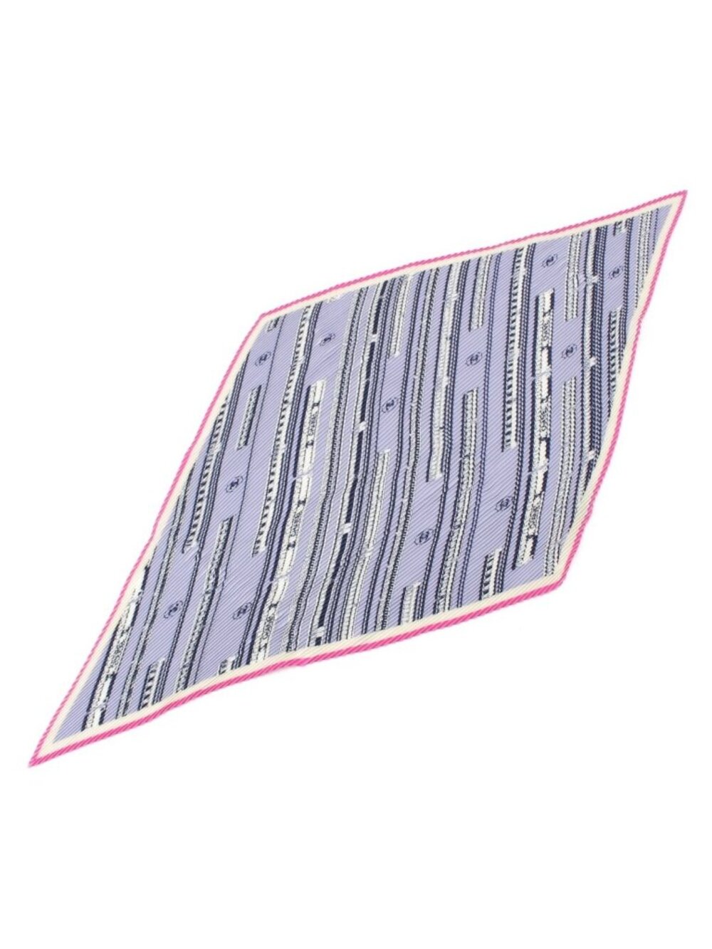 Chanel Silk CC Logo Scarf Purple